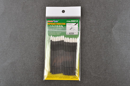 Master Tools Disposable Finish Stick Slant Edge Cotton Swab (16)