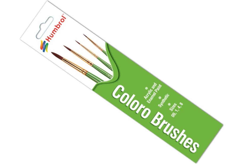 Humbrol Penselenset / Brush Pack Coloro 00, 0, 1, 2, 4