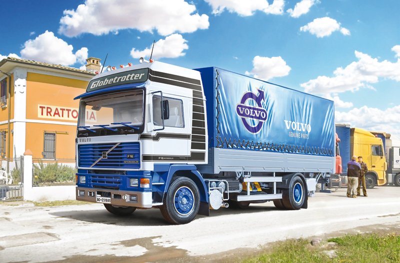 Italeri Volvo F16 Globetrotter Canvas with Elevator 1/24