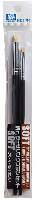 Mr.Hobby Weathering Brush Set Soft