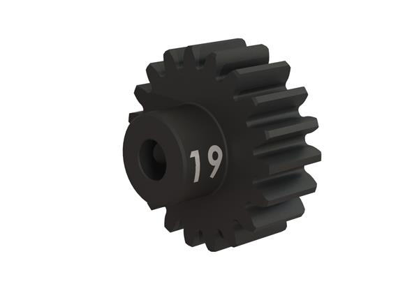 Traxxas Gear, 19T pinion (32-p), heavy duty (machined, hardened steel) (fits 3.2mm shaft)/ set screw