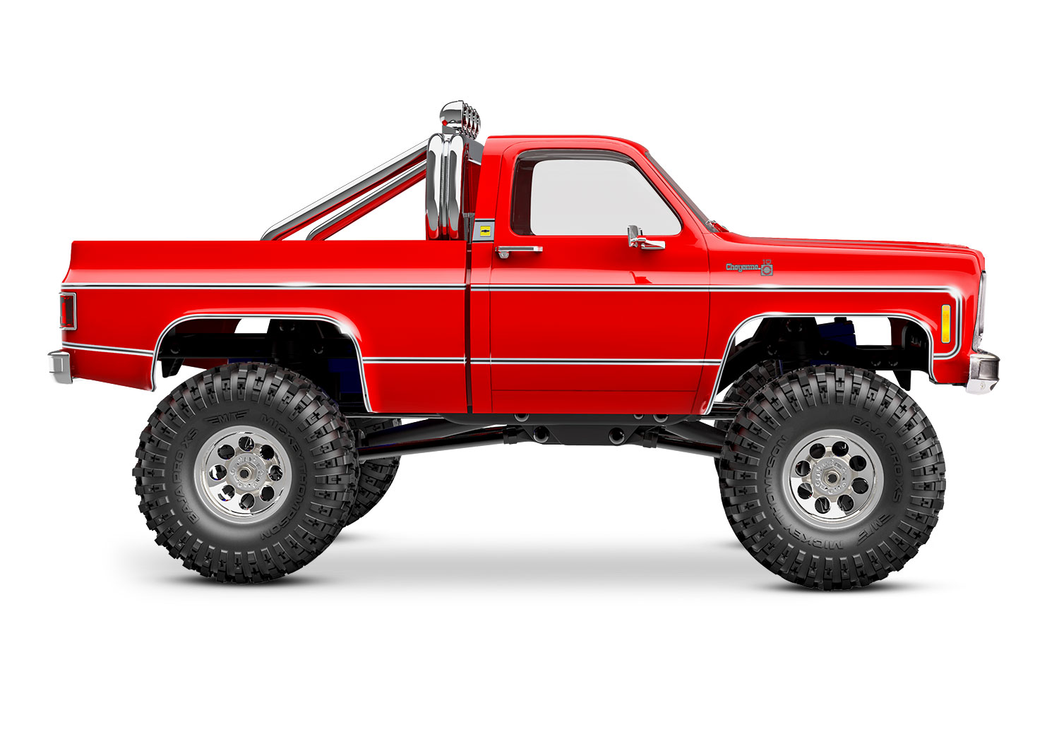 Traxxas TRX-4M High Trail 1979 Chevrolet K10 Truck 4WD Electric Scale and Trail Crawler with TQ 1/18 Red