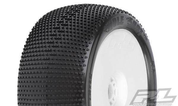 Proline 1/8 Hole Shot S3 F/R 4.0" Tires Mounted 17mm Wht Zero Offst Whls (2)
