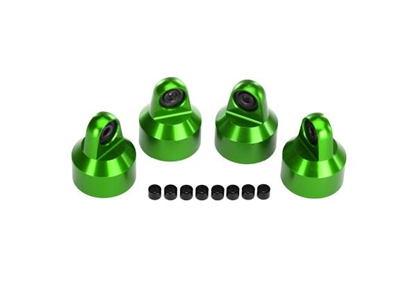 Traxxas Shock caps aluminum (green-anodized) GTX shocks (4)/ spacers(8)