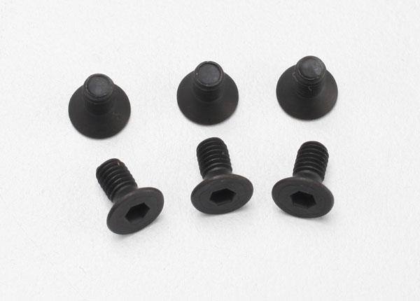 Traxxas Screws 3x6mm countersunk machine (6) (hex drive)