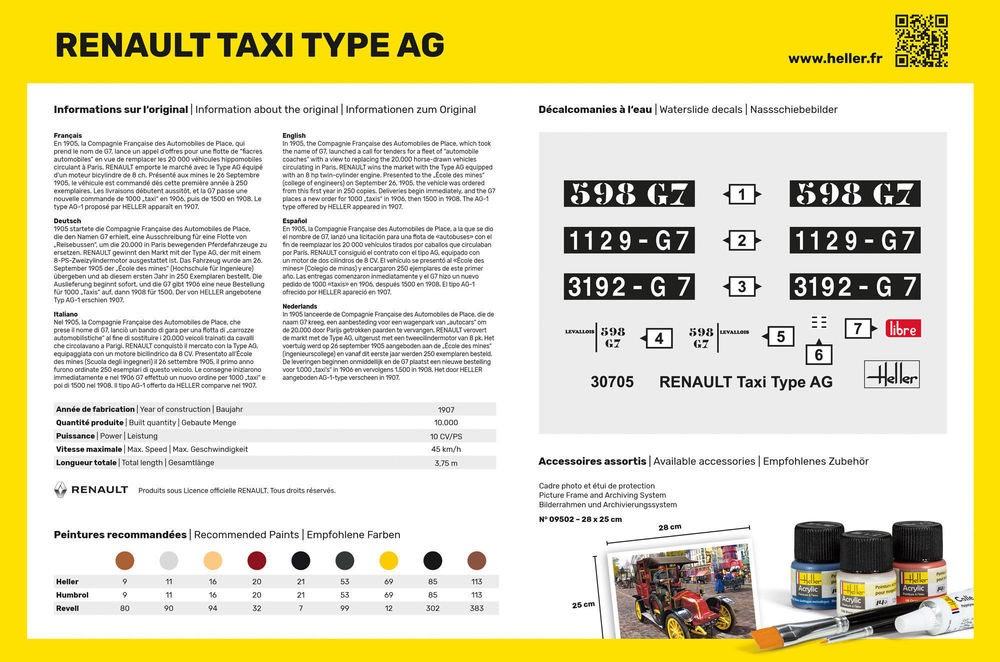 Heller Renault Taxi Type AG 1/24