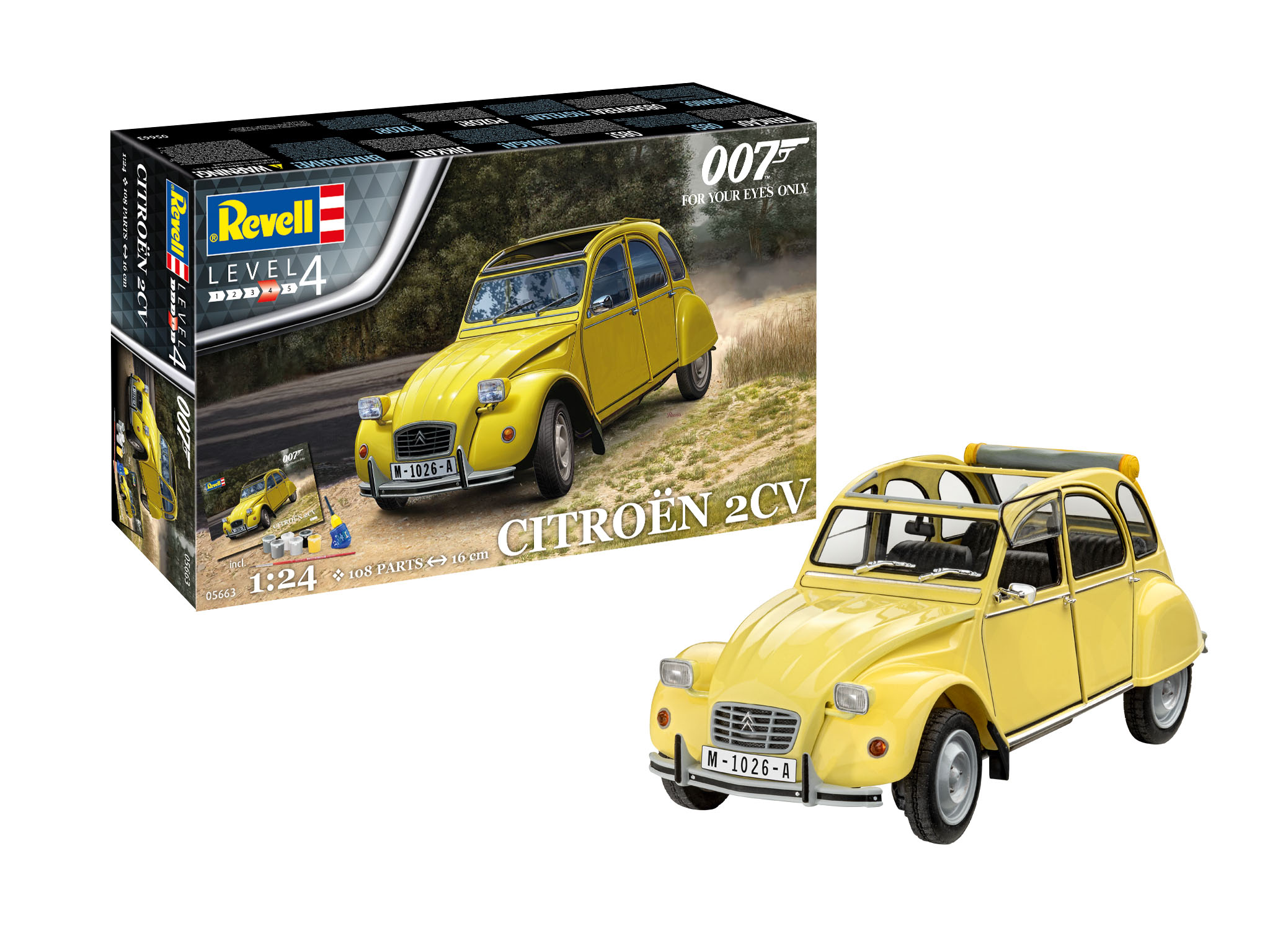 Revell Geschenkset Citroen 2CV (James Bond 007) "For Your Eyes Only" 1/24