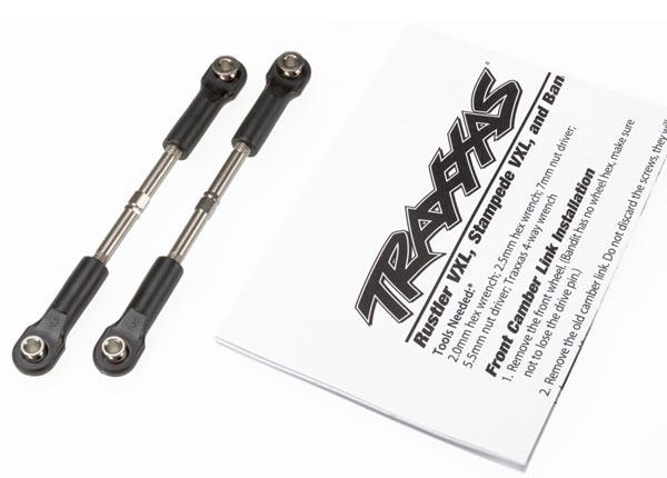 Traxxas Turnbuckles, toe link, 55mm (75mm center to center) (2) (assembled with rod ends and hollow balls)