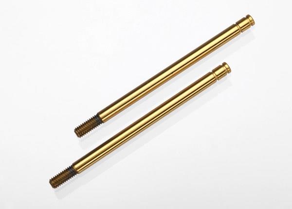 Traxxas Shock shafts hardened steel titanium nitride coated (long) (2)