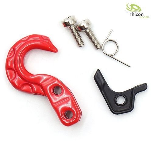 Thicon Metalen Haak met Safety Lock Rood