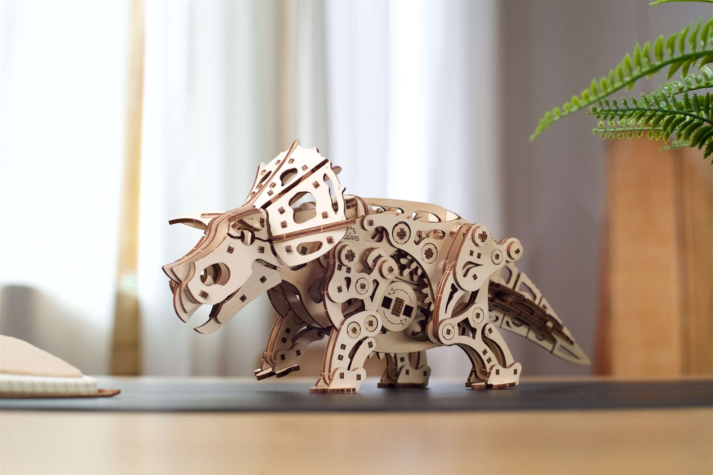 U-Gears Triceratop mechanisch houten bouwpakket
