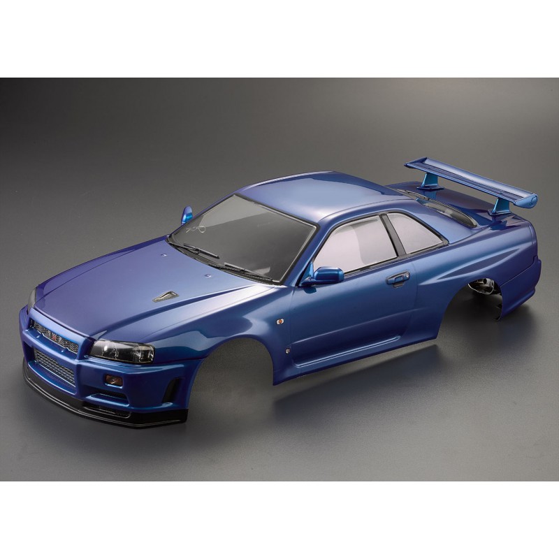 Killerbody Nissan Skyline R34 Finished Body 195mm 1/10 Blue