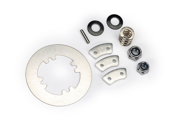 Traxxas Rebuild kit (heavy duty), slipper clutch (steel disc/ aluminum friction pads (3)/ spring (1)/ 2x9.8mm pin/ 5x8mm MW/ 5.0mm NL (1)/ 4.0mm NL (1))