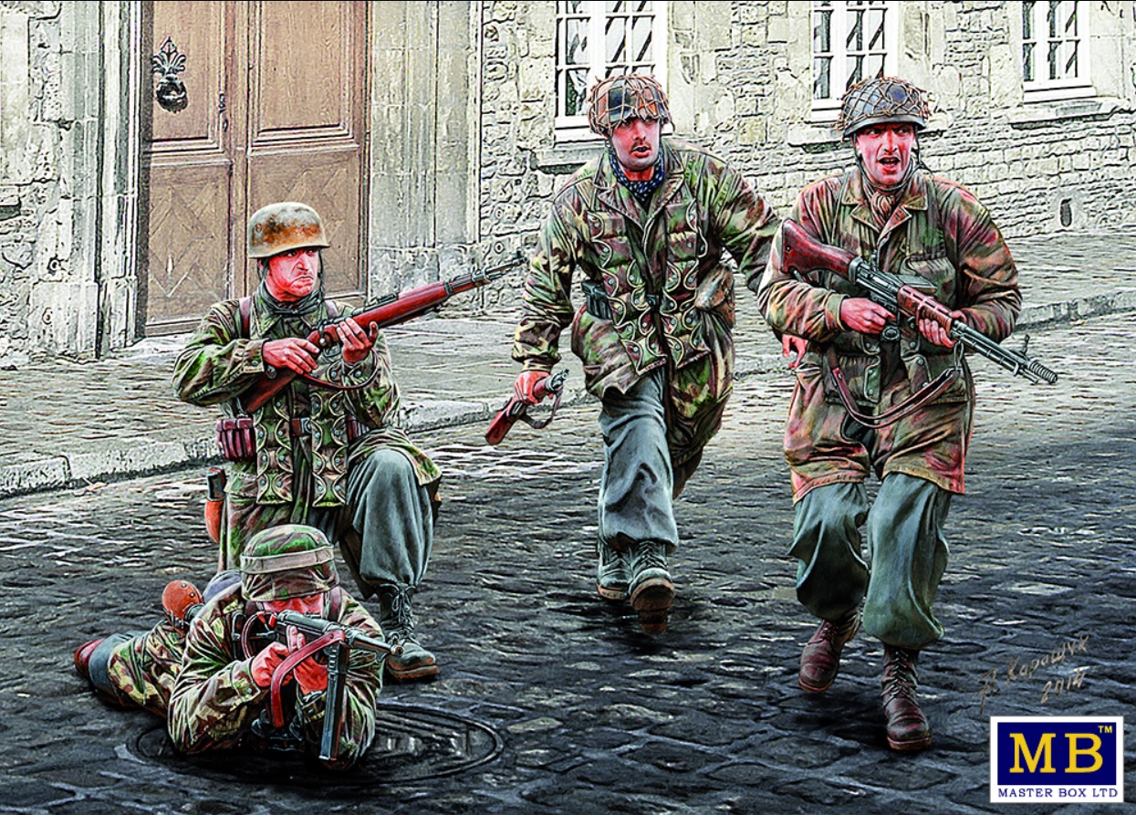 Master Box LTD German Paratroopers. WW II era. 1/35