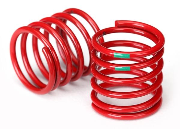 Traxxas Spring shock (red) (4.075 rate green stripe) (2)
