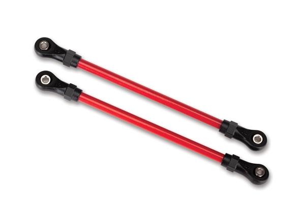 Traxxas Suspension links, front lower, red (2) (5x104mm, powder coated steel) (assembled with hollow balls) (for use with #8140R TRX-4® Long Arm Lift Kit)