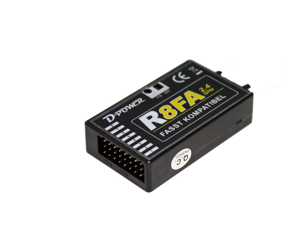 D-Power R-8FA 2.4GHz 8-Kanaals Ontvanger FASST Compatibel