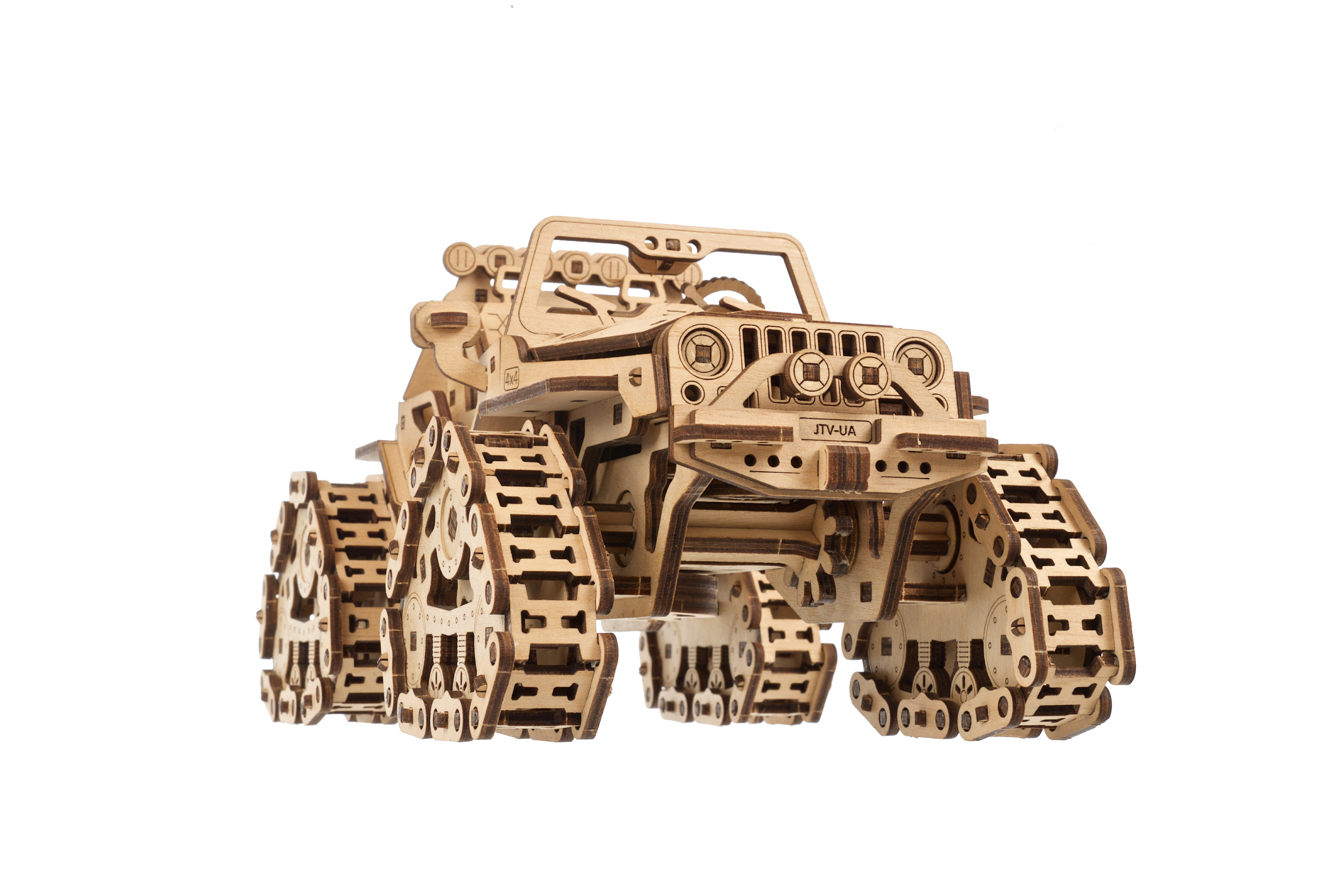 U-Gears Off-road Terreinwagen mechanisch houten bouwpakket