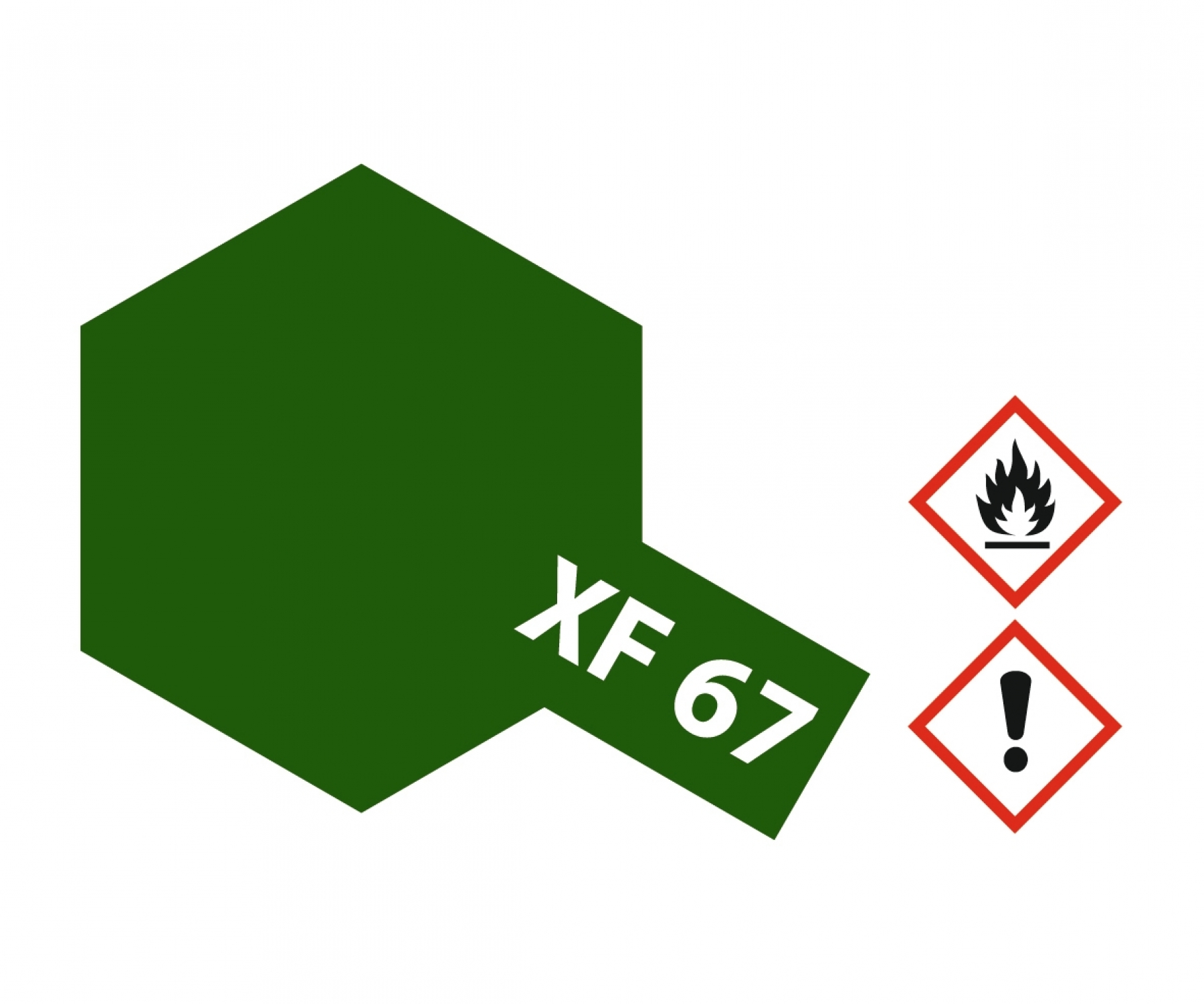 XF67 Potje Nato Green flat 23ml Tamiya