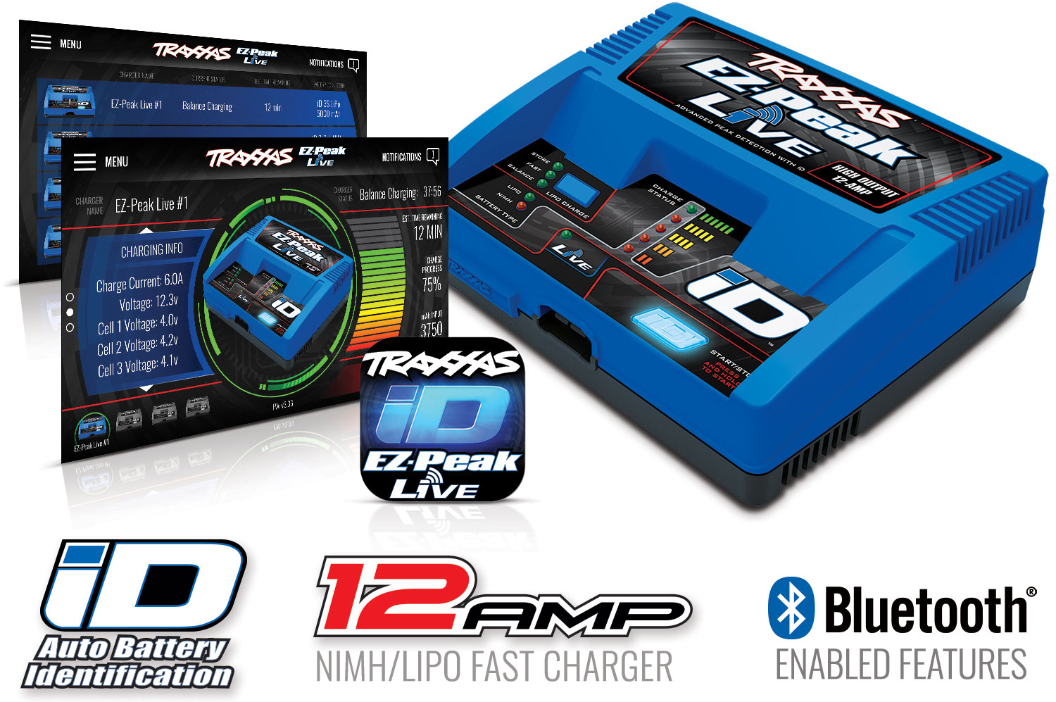 Traxxas Charger EZ-Peak Live charger LiPo / NiMH with iD Auto Bat EU
