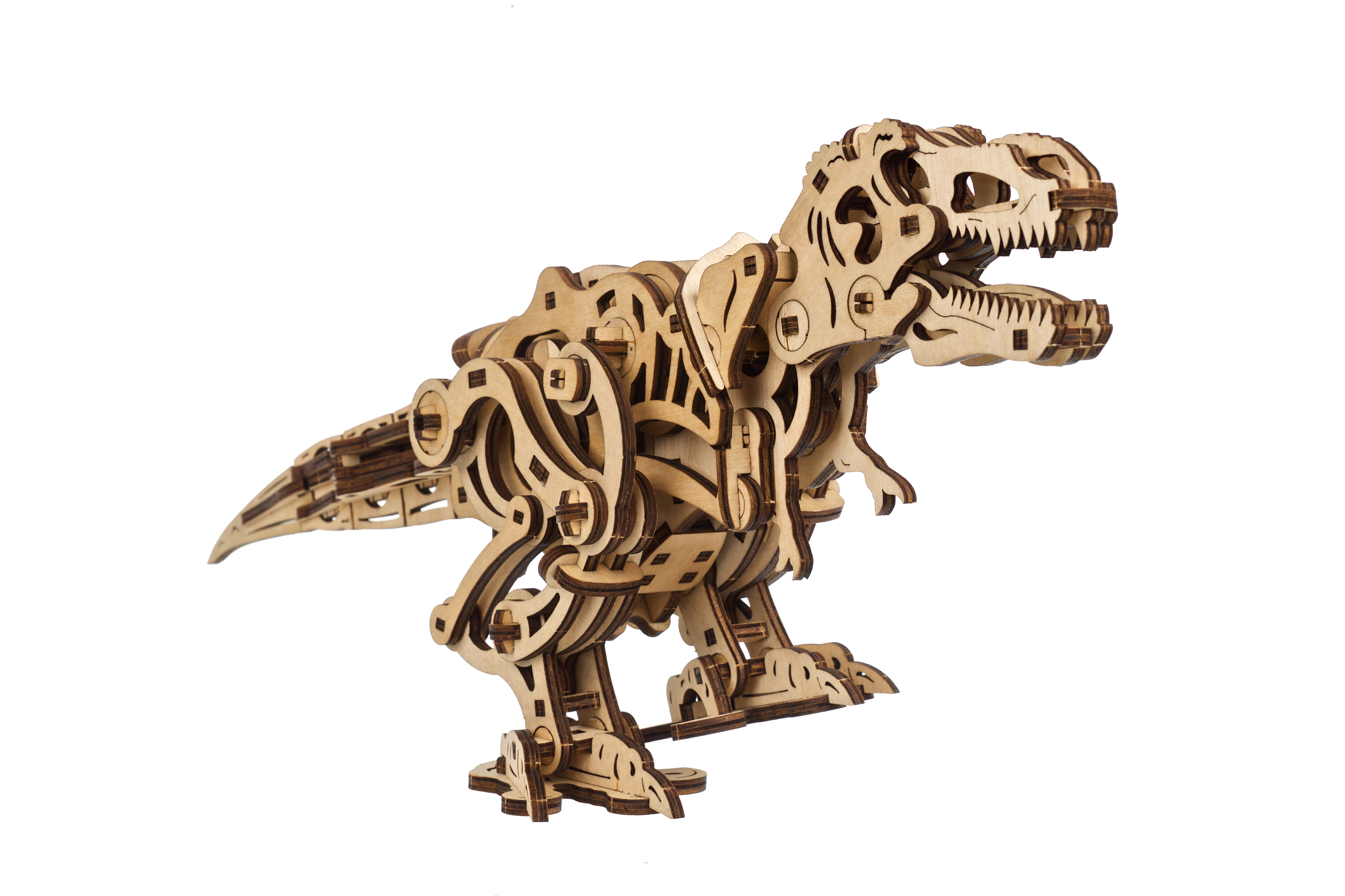 U-Gears Tyrannosaurus Rex mechanisch houten bouwpakket
