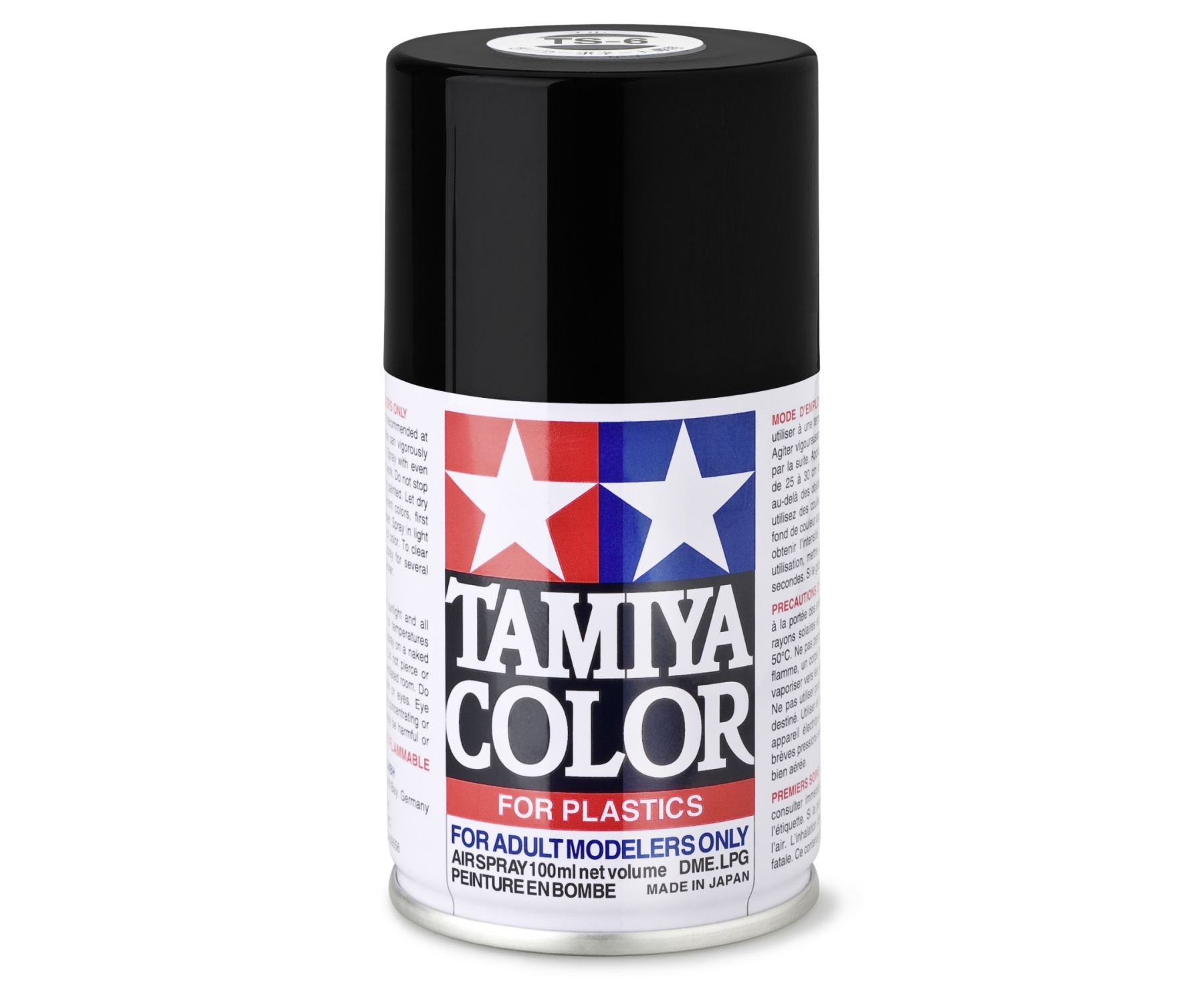 TS6 Spray Matt Black flat 100ml Tamiya