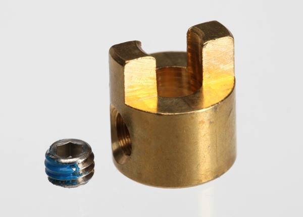 Traxxas Drive dog/ 4x3mm GS (stainless with threadlock) (1)