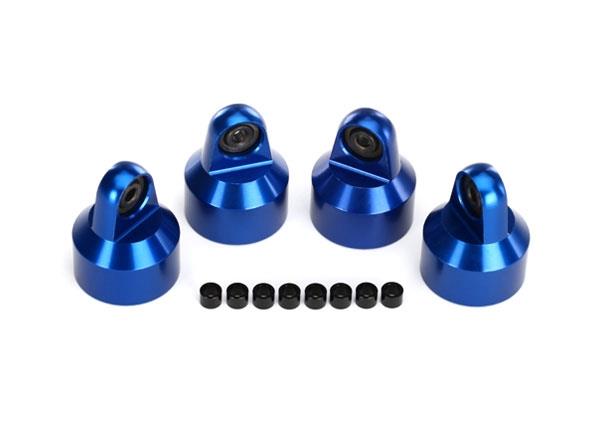 Traxxas Shock caps GTX shocks/ springaluminum (blue) (4) spacers(8)