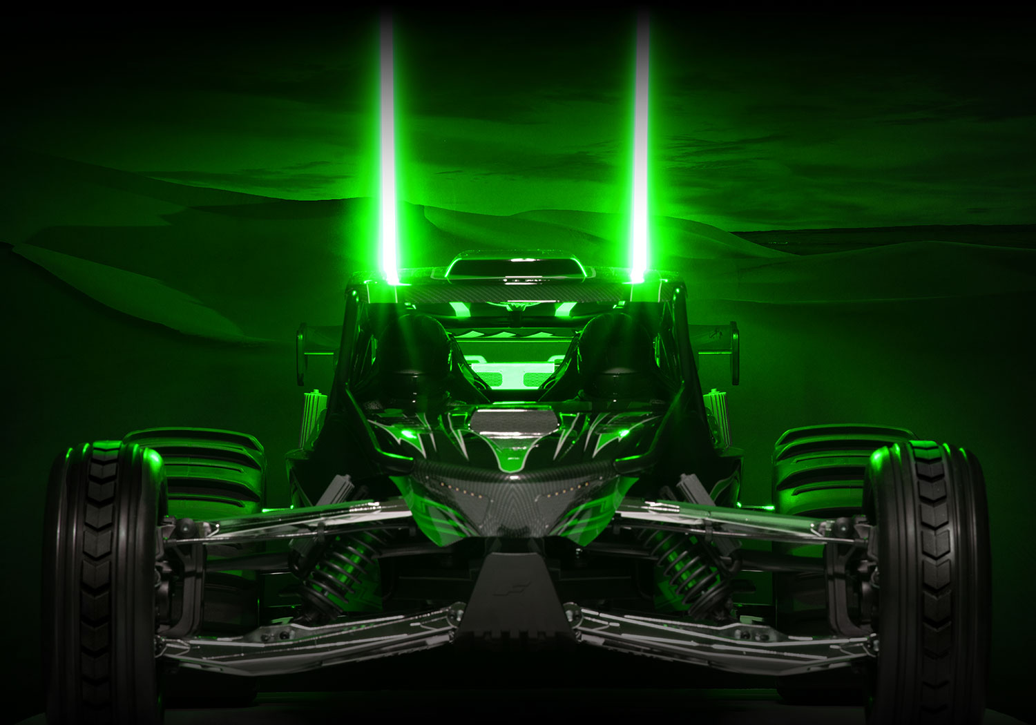 Traxxas Green LED Whip Light with Flex-Tech Mount