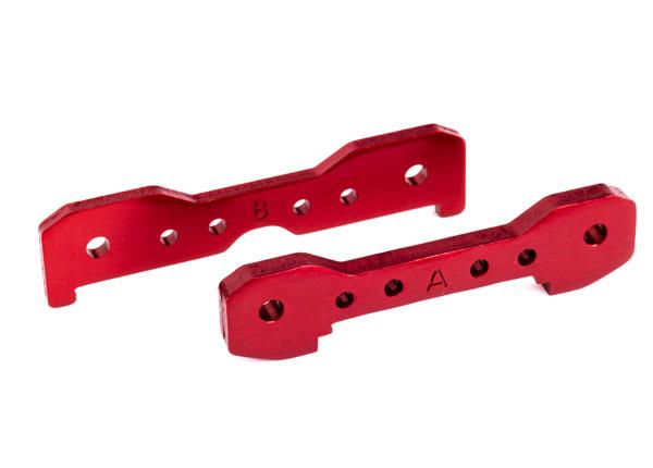 Traxxas Tie bars, front, 6061-T6 aluminum (red-anodized)
