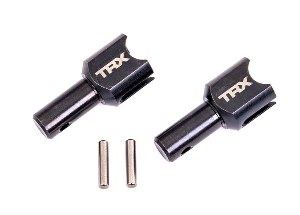 Traxxas Differential output cup, center (hardened steel, heavy duty) (2)/ 2.5x12mm pin (2)
