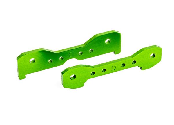 Traxxas Tie bars, rear, 6061-T6 aluminum (green-anodized)