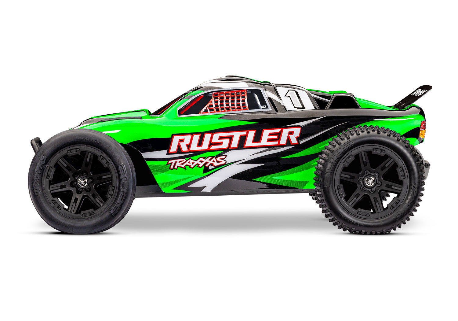 Traxxas Rustler 2WD Brushed with Battery & USB-C Charger Green X