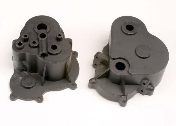Traxxas Gearbox halves (f&r)/ rubber access plug