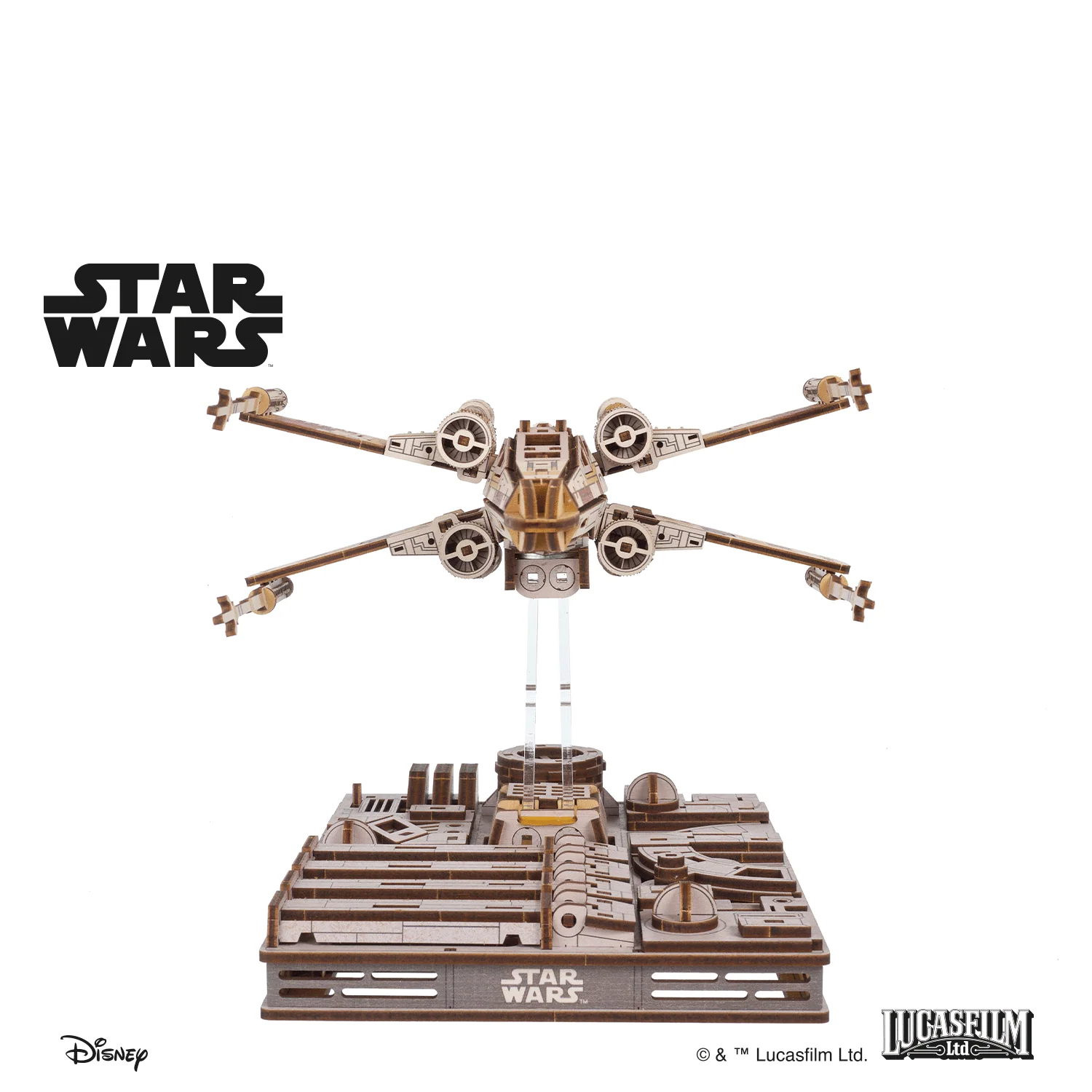 U-Gears Luke Skywalker's X-Wing Starfighter Star Wars mechanisch houten bouwpakket