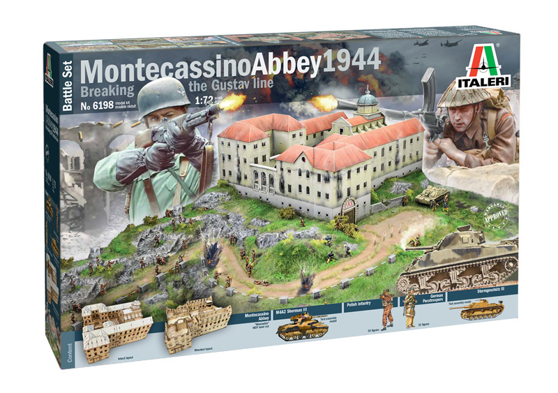 Italeri Montecassino Abbey 1944 Breaking the Gustav Line - BATTLE SET 1/72