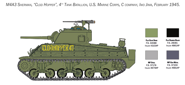 Italeri M4 Sherman U.S. Marine Corps 1/35