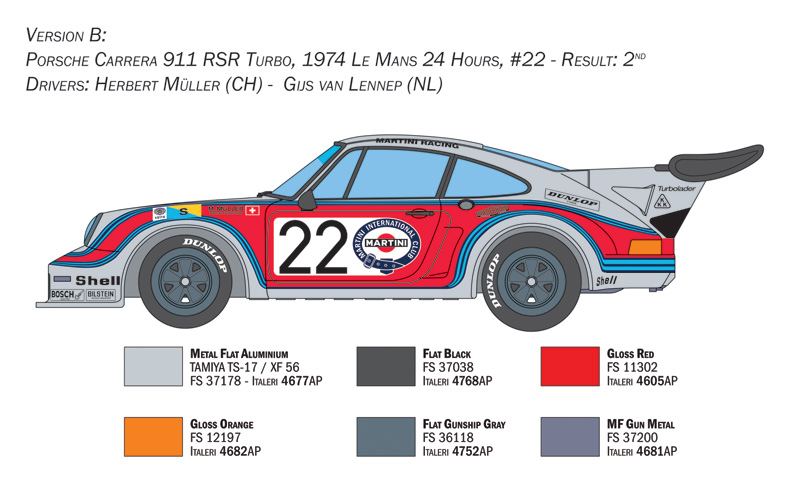 Italeri Porsche Carrera RSR Turbo 1/24
