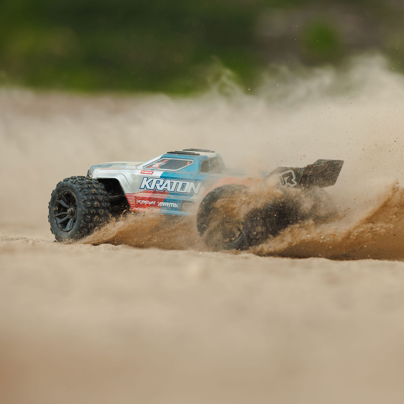Arrma Mini Kraton 3S DSC 4X4 RTR Brushless Speedtruck (inclusief accu en lader) Red/Blue 1/16