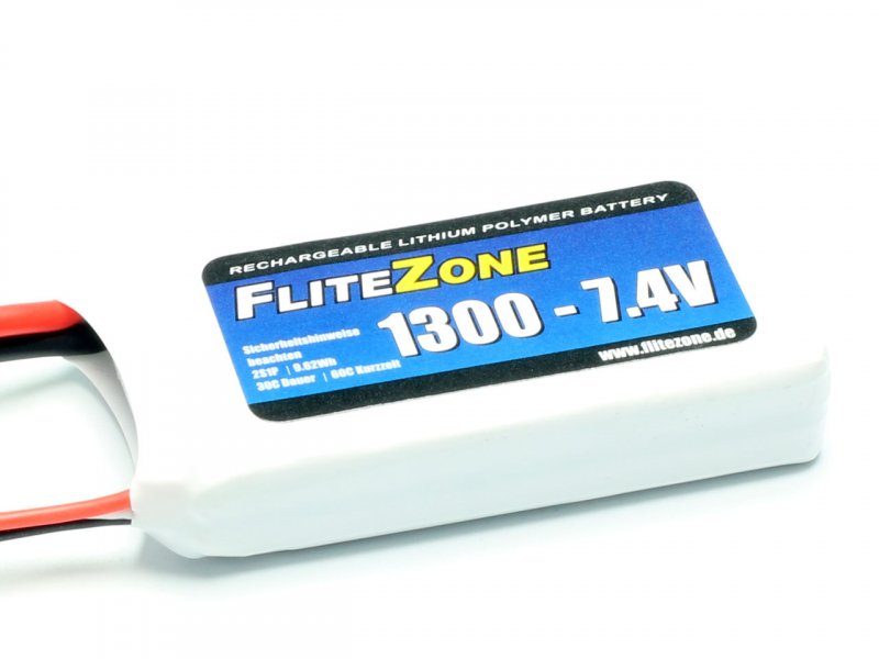 FliteZone 7.4 Volt 1300mAh LiPo Accu (XH/ EC2)
