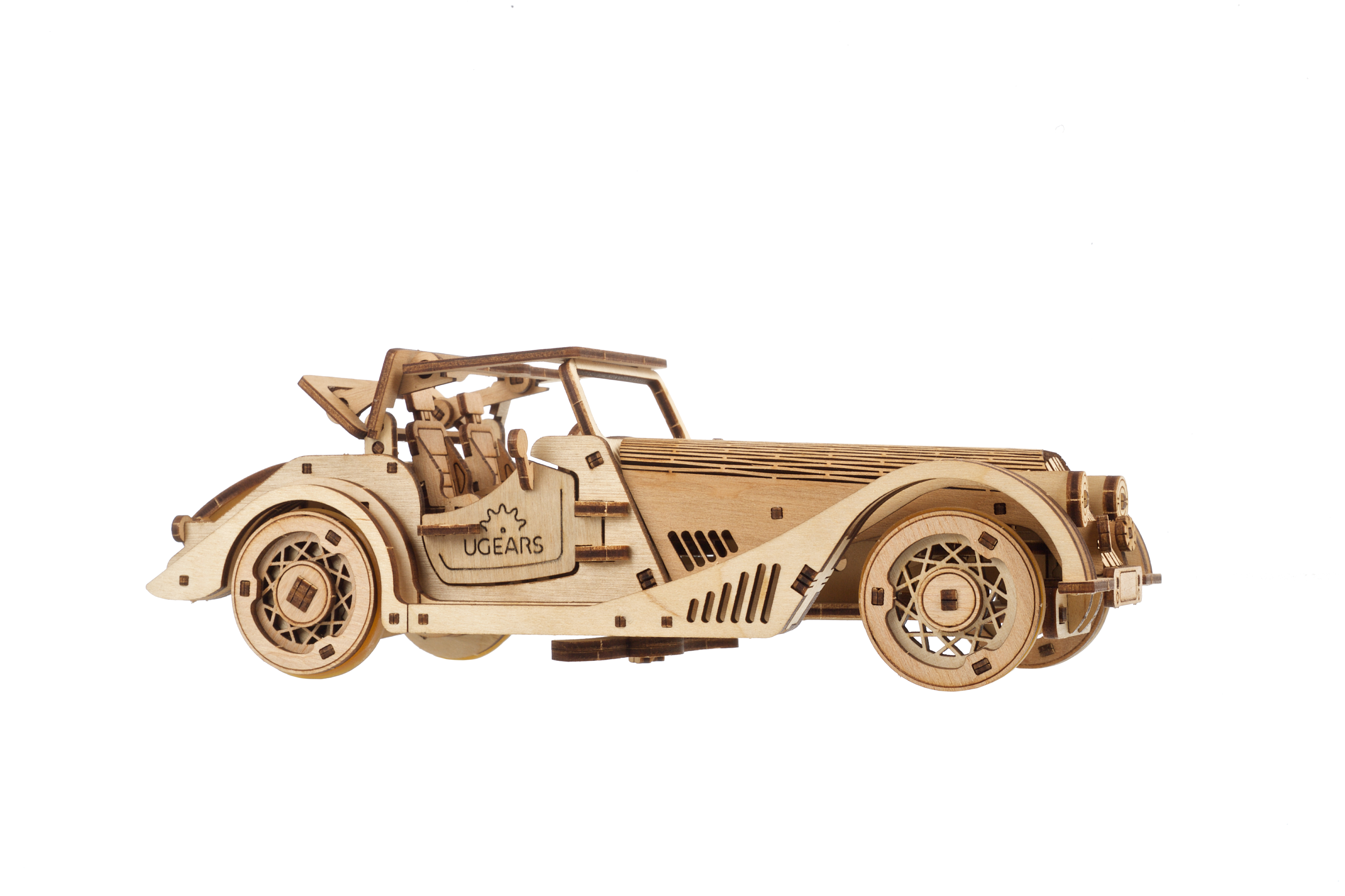 U-Gears Sportwagen Rapid Mouse mechanisch houten bouwpakket