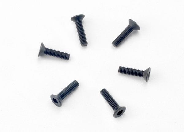 Traxxas Screws 2.5x10mm countersunk machine (hex drive) (6)