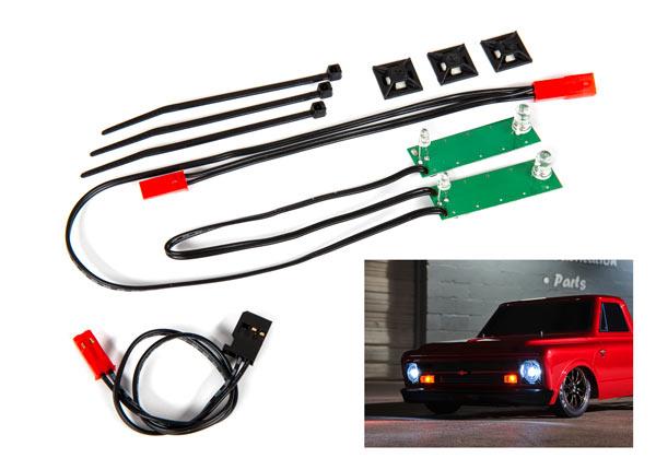 Traxxas LED light set front complete (white) (includes light harness power harness zip ties (9))