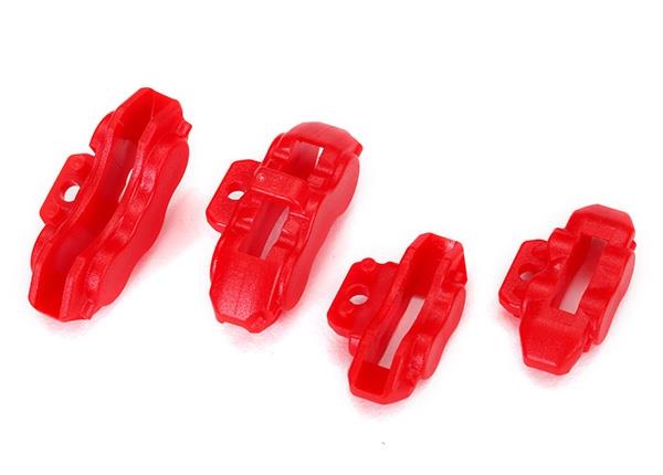Traxxas Brake calipers (red) front (2)/ rear (2)
