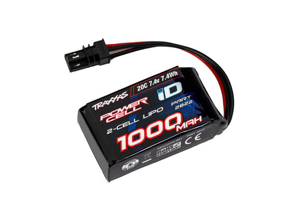 Traxxas Power Cell LiPo Accu 1000mAh 7.4 Volt 2S 20C voor TRX-4m