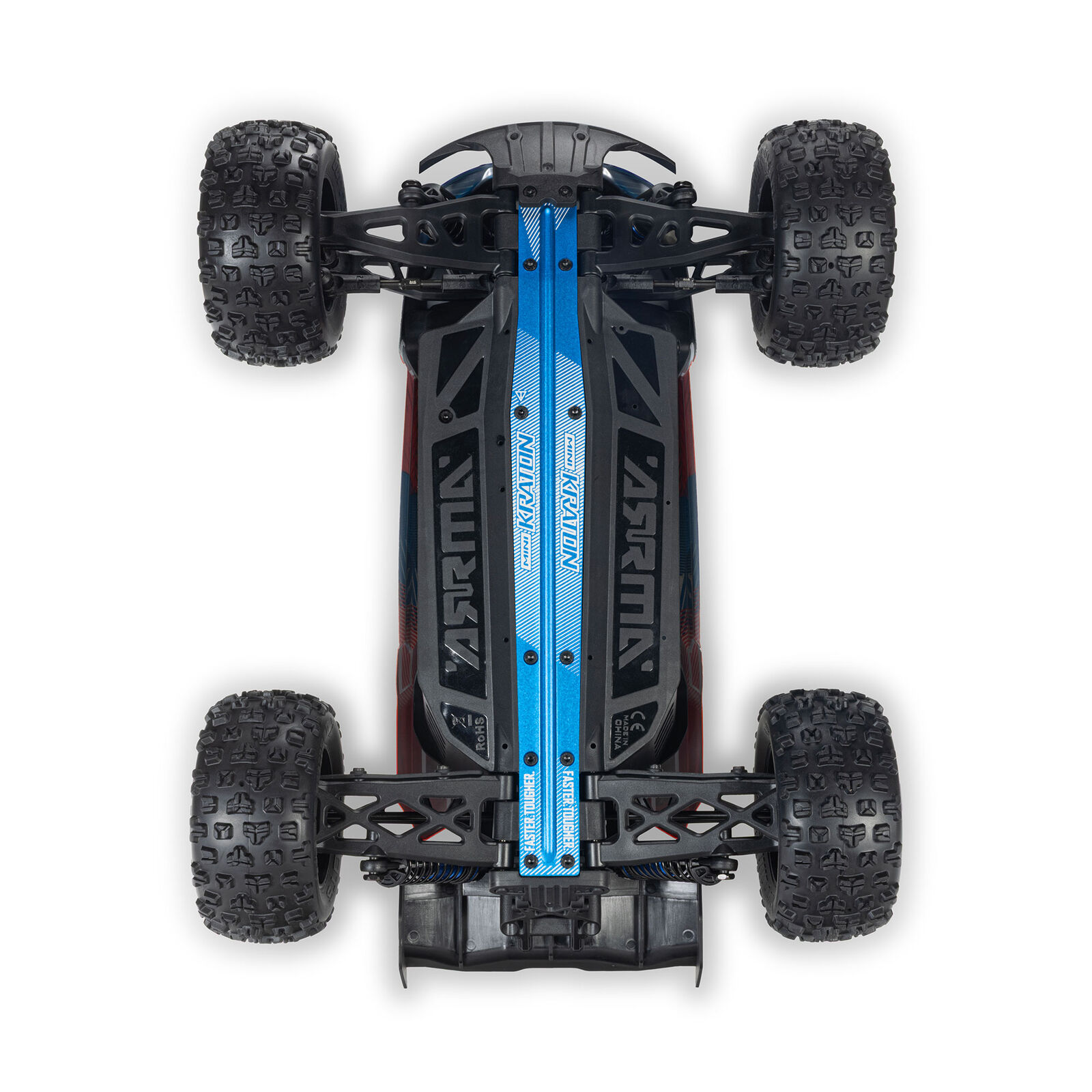 Arrma Mini Kraton 3S DSC 4X4 RTR Brushless Speedtruck (inclusief accu en lader) Red/Blue 1/16