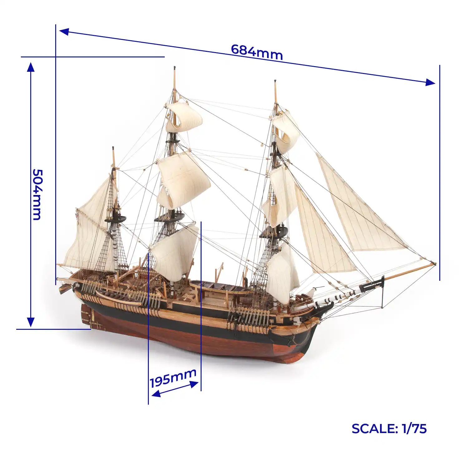 Occre HMS Erebus Houten Scheepsmodel 1/75