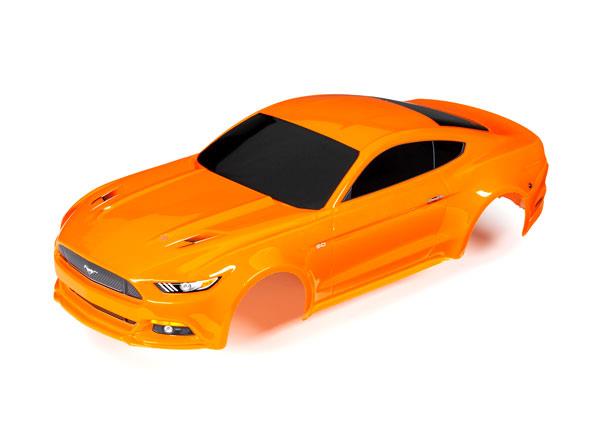 Traxxas Body Ford Mustang orange (painted decals applied)