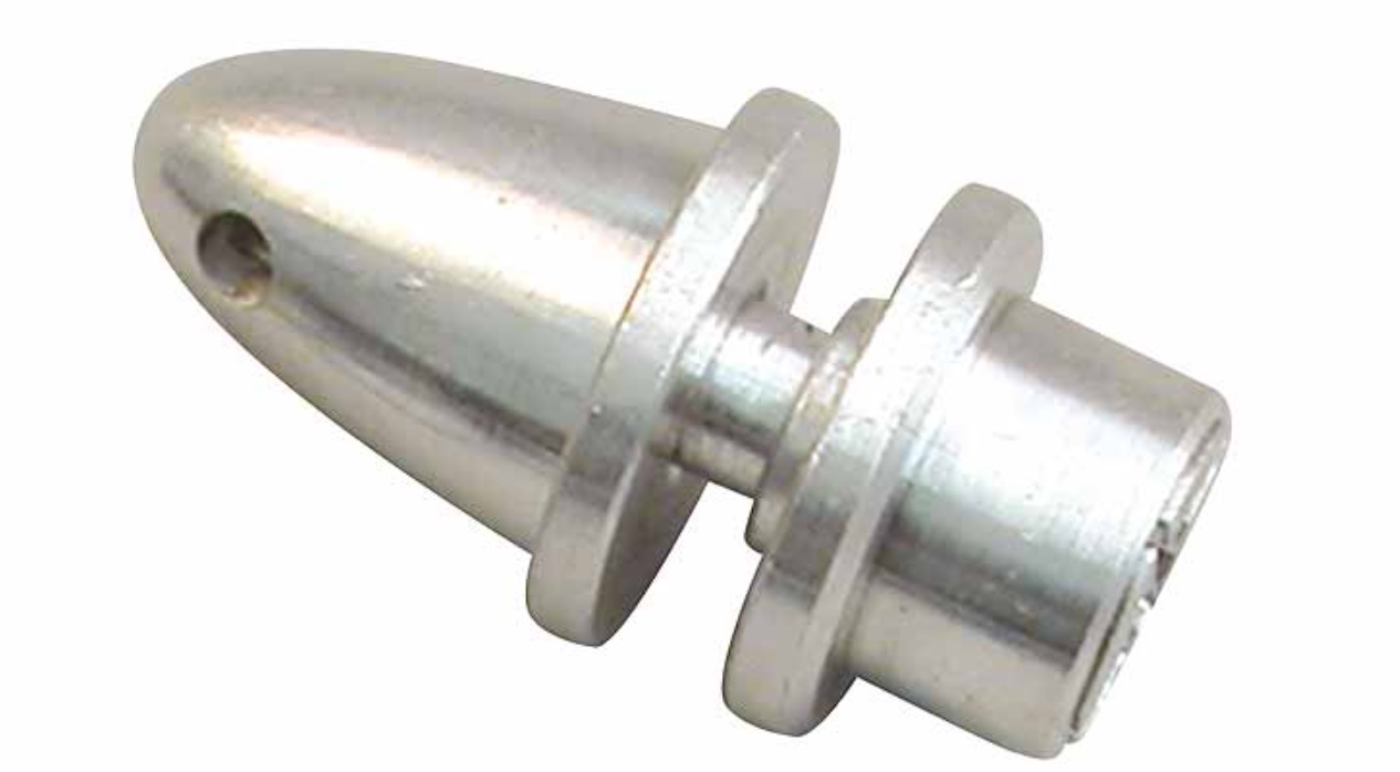 Multiplex Propeller Meenemer met Spinner, Asmaat 4mm, Prop.gat 6mm
