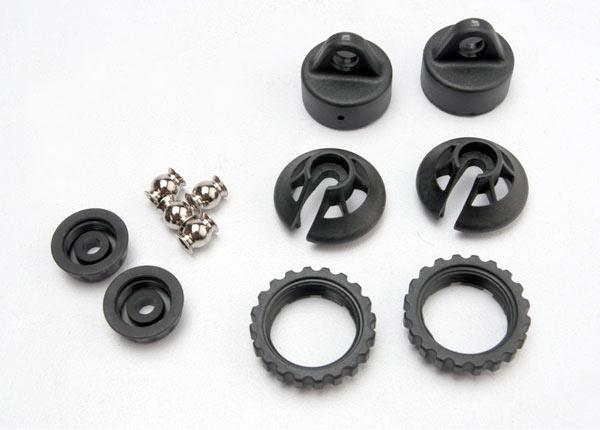 Traxxas Caps and spring retainers GTR shock (upper cap (2)/ hollow